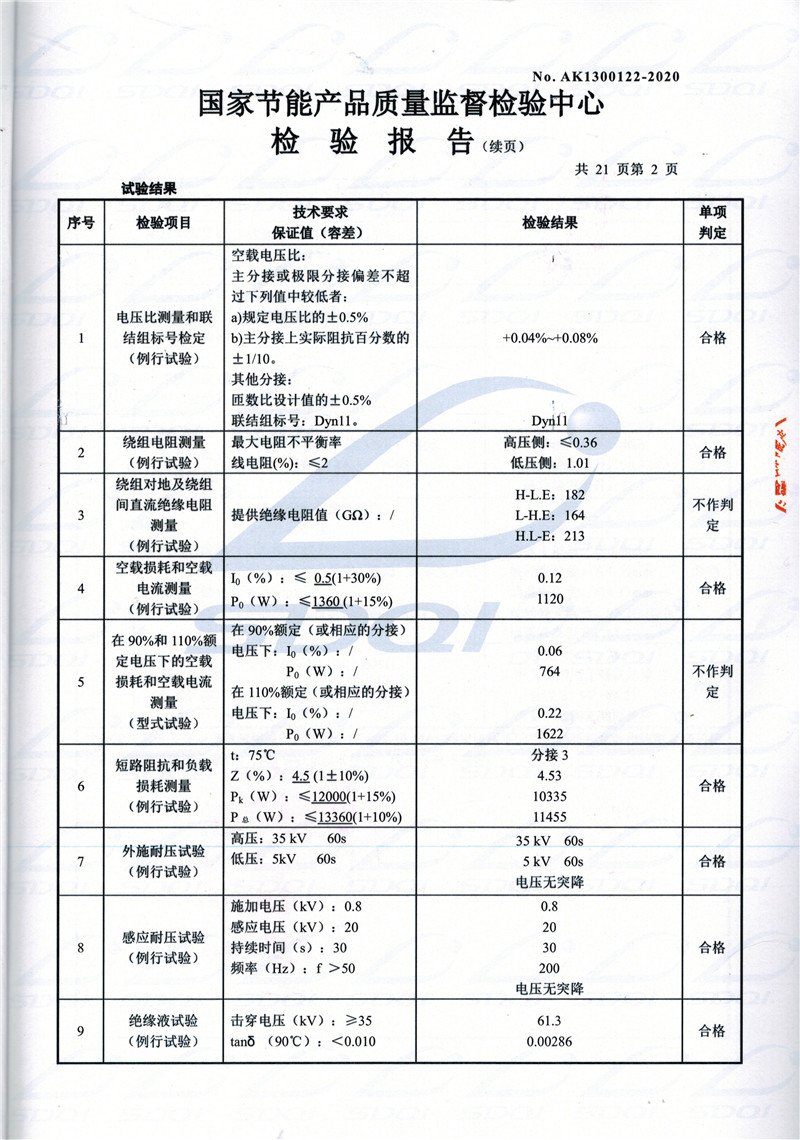 高低压试验报告-S11-1250安国安国安国油浸式变压器-2.jpg
